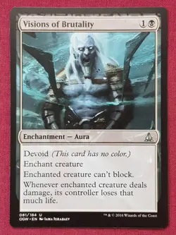 Magic The Gathering OATH OF THE GATEWATCH VISIONS OF BRUTALITY card MTG - Image 1