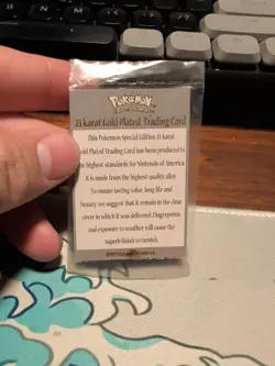 Poliwhirl Certificate of Authenticity 23K Gold Burger King Card - Image 2