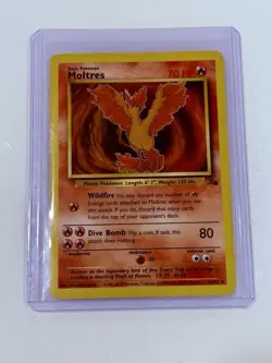 Moltres Pokemon TCG Trading Card Rare 27/62 Fossil - Image 1