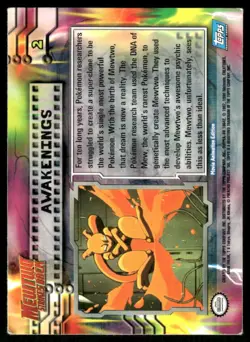 Pokemon Cards Awakenings #2 Topps The First Movie Trading Cards LP - Image 2