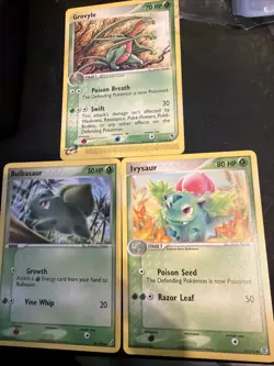Grovyle 31/109 Bulbasaur 46/100 Ivysaur 35/112 VINTAGE CARD LOT! LP+ - Image 1