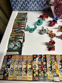 Bakugan Battle Brawlers 24 Figure Lot with 30 Magnetic & 19 Non Magnetic Cards - Image 2