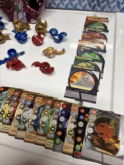 Bakugan Battle Brawlers 24 Figure Lot with 30 Magnetic & 19 Non Magnetic Cards - Image 4