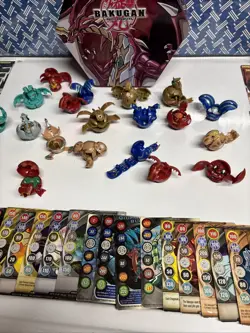 Bakugan Battle Brawlers 24 Figure Lot with 30 Magnetic & 19 Non Magnetic Cards - Image 5