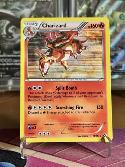 Charizard 19/113 Legendary Treasures Black & White Holo Rare Pokemon Card NM - Image 1