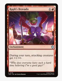 Raph's Bravado | MTG TMNT TMC | Red Enchantment Commander EDH | NM - Image 1