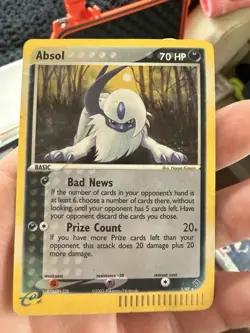 Pokemon TCG Absol 1/97 Cosmo Holo Rare Dragon EX Card eReader Compatible - Image 1