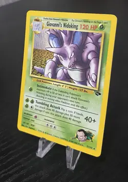 Pokemon Vintage Gym Challenge Giovanni's Nidoking Holo #7/132 English 2000 LP - Image 3