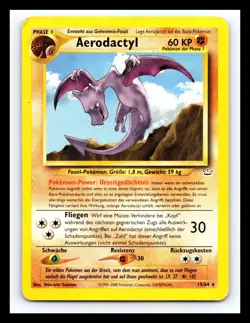 💥 AERODACTYL Pokemon TCG 2001 Neo Revelation Set Non HOLO # 15/64 - Image 1