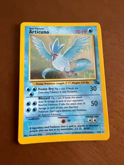 Pokemon Articuno #2 [LP] Fossil Vintage Holo - Image 1