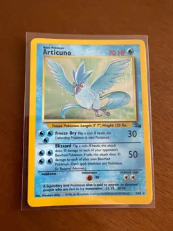 Pokemon Articuno #2 [LP] Fossil Vintage Holo - Image 3