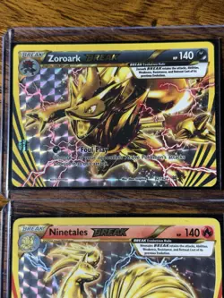 Pokemon TCG Breakthrough LOT of 4 Marowak Florges Ninetails Zoroark Rare Sleeved - Image 2