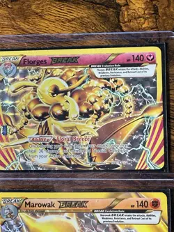 Pokemon TCG Breakthrough LOT of 4 Marowak Florges Ninetails Zoroark Rare Sleeved - Image 5