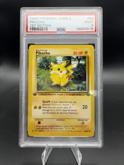 1999 WOTC Pokemon 1st Edition Jungle Pikachu 60/64 PSA 9 MINT - Image 1