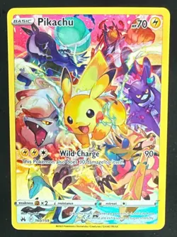 2023 Pokemon Gaming Sword & Shield Crown Zenith Pikachu #160/159 - Image 1