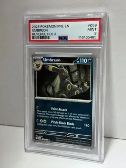 PSA 9 2025 Umbreon Prismatic Evolutions Pokemon Card 59/131 - Image 3