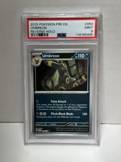 PSA 9 2025 Umbreon Prismatic Evolutions Pokemon Card 59/131 - Image 4