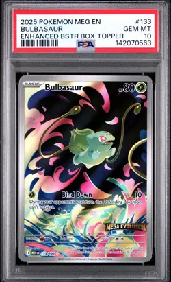 GEM MT PSA 10 Bulbasaur #133 Stamped | Mega Evolution Enhanced | Pokemon 2025 - Image 1