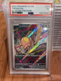 2023 POKEMON SVI EN-SCARLET & VIOLET ILLUSTRATION RARE #201 TOEDSCOOL PSA 7 - Image 1