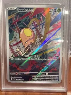 2023 POKEMON SVI EN-SCARLET & VIOLET ILLUSTRATION RARE #201 TOEDSCOOL PSA 7 - Image 2