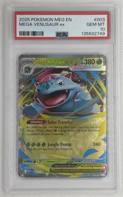 2025 Pokemon Meg EN Mega Venusaur ex #3 PSA 10 Gem Mint 🌶🥵 - Image 1