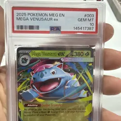 2025 Pokemon Meg En Mega Venusaur Ex #3 PSA 10 GEM MT - Image 2