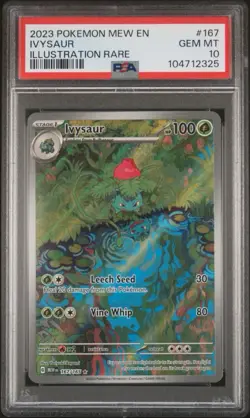 2023 POKEMON MEW EN-151 ILLUSTRATION RARE #167 IVYSAUR PSA 10 - Image 1