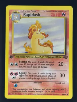 Rapidash 44/64 - Jungle 1st Edition - MP Pokemon TCG English - Image 1