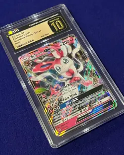 CGC Pristine 10 Sylveon GX #92 Sun & Moon Guardians Rising 2017 Pokemon PRISTINE - Image 2