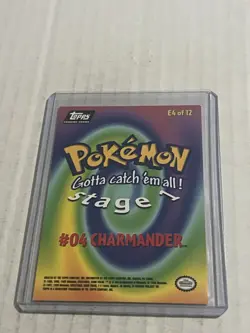 Charmander #E4 Pokemon 1999 Topps Movie Evolution - Image 2