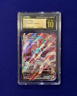 CGC Pristine 10 Sylveon VMAX #75 SWSH Evolving Skies 2021 Pokemon PRISTINE - Image 1
