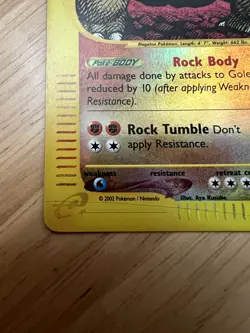 Pokemon Golem 14/165 Reverse Holo Expedition MP - Image 4