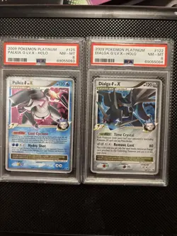 2009 Pokemon TCG Platinum Palkia 125 And Dialga 122 G LV.X Holo PSA 8 Set - Image 1