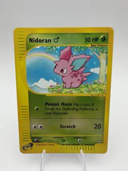 Pokemon Nidoran M Aquapolis Common Basic 50HP #96/147 English 2002 Regular - Image 1