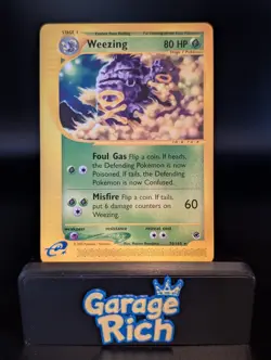 Weezing eReader 070/165 - NM -Expedition Pokemon TCG WOTC 2002 Vintage - Image 1