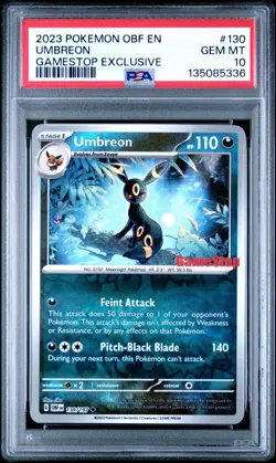 Umbreon - (GameStop Exclusive) 130/197 PSA 10 Pokemon tag LOW POP - Image 1
