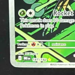2025 Pokemon Gaming Destined Rivals Team Rocket's Spidops #187/182 - Image 4