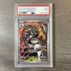 Rocket's Houndoom Illustration Rare PSA 9 - 2025 Pokemon Destined Rivals - Image 1