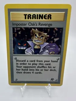 Imposter Oak’s Revenge 76/82 - Team Rocket Set - Vintage - Pokemon TCG - Image 1
