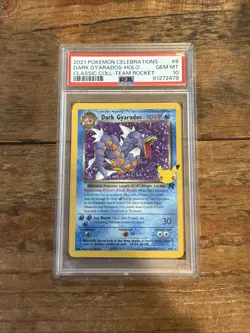 2021 Pokemon SWSH Celebrations Dark Gyarados Classic Collection #8/82 PSA 10 - Image 1