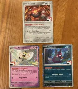Pokemon Prize Pack Holo Rares NM Lot, Series 7, Lillie’s Ribombee Morpeko Stamp - Image 1