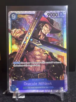 One Piece - Dracule Mihawk - Super Rare - Holo Foil - OP01 - Romance Dawn - Image 1