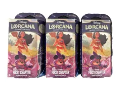 Lot x3 2024 Disney Lorcana TCG First Chapter Amber & Amethyst Starter Deck WSC28 - Image 1