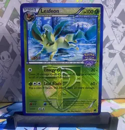 Pokemon TCG Leafeon 11/116 State League & Championships Staff Plasma Promo - Image 1
