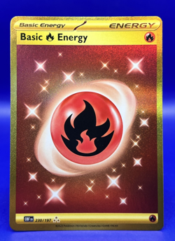 2023 Pokemon Card Basic Fire Energy 230/197 Gold Secret Rare Obsidian Flames NM - Image 1