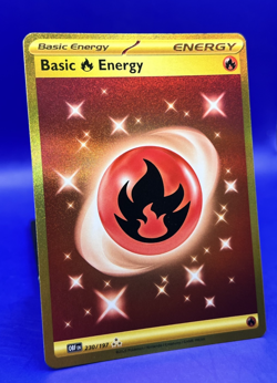 2023 Pokemon Card Basic Fire Energy 230/197 Gold Secret Rare Obsidian Flames NM - Image 2
