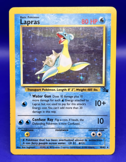 1999 Pokemon Card Fossil Holo Rare Lapras 10/62 WOTC LP - Image 1