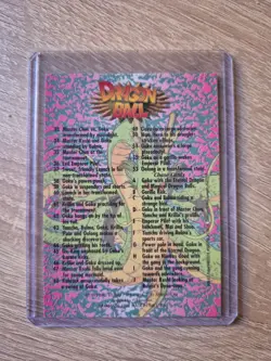 DRAGON BALL CHROMIUM "Checklist Card" - 1995 BIRD STUDIO - US - Image 2