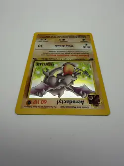 1st Edition Aerodactyl 1/62 PRERELEASE Gold Stamp Fossil Holo 1999 Pokemon Card - Image 5