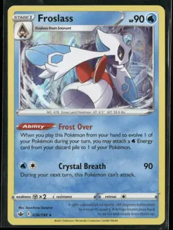 2021 Chilling Reign Set Pokemon Card 036 Froslass NM - Image 1